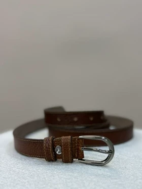 کمربند چرم اصل (قهوه ای)