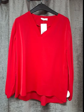 بلوز یقه هفت ساده رنگی