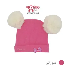 کلاه پوم پومی نوزادی دختر و پسر مدل happy baby