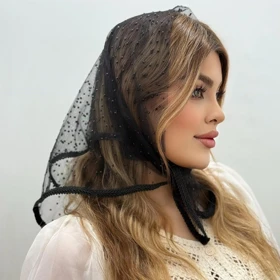 مینی اسکارف عروسکی مرواریدی