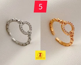 انگشتر فری سایز زنانه نگینی مارک CM