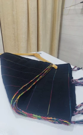 شال زنانه پلیسه مشکی