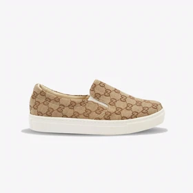 کفش ونس طرح دار زنانه مدل Flat shoes - 0077_Khaki