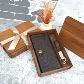 کیف پول دستی مردانه چرم طبیعی روکو