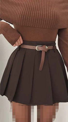 دامن پلیسه و کمربند زنانه 63580