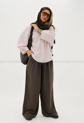 شلوار لینن پشت کش 4پیله کد1005464