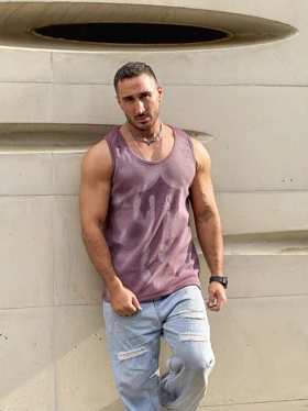 رکابی تنک تاپ سنگ شور بنفش