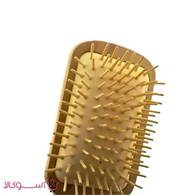برس مو چوبی مستطیلی کف کرمی سایز بزرگ