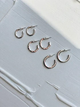 گوشواره دفرمه نقره ای