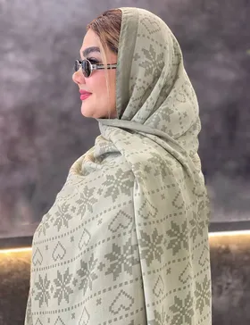 شال طرح دار برف کد : L117H