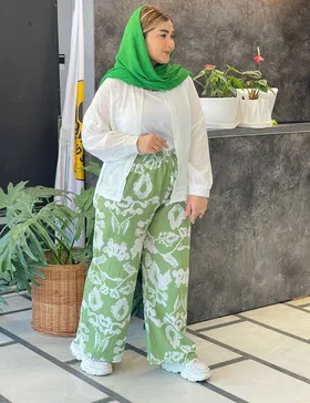 شلوار کراش یاس طرح گل : 100283