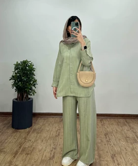 ست مانتو و شلوار دیپلمات کوک دوزی آلیشا