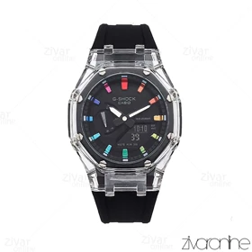 ساعت جی شاک GA2100 مردانه شیشه ای ایندکس رنگین کمانی 105846