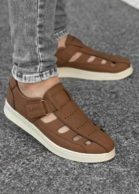 صندل مردانه نسکافه ای مدل Arman