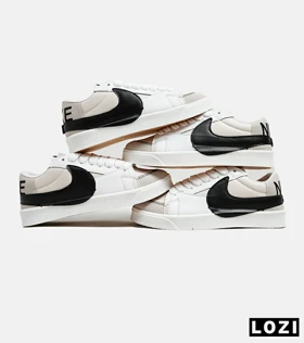 کفش نایک مردانه و زنانه سفید کرم مشکی Nike Blazer Low 77 Jumbo