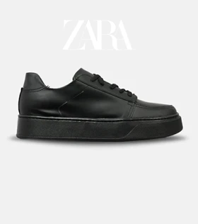 کفش کژوال مردانه چرمی مشکی ZARA مدل 4909