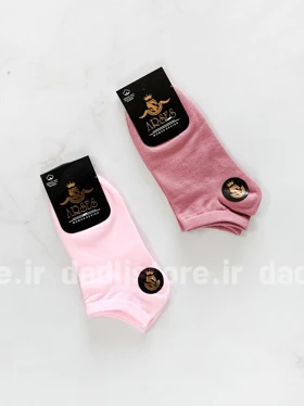 جوراب مچی نخ پنبه ساده رنگی