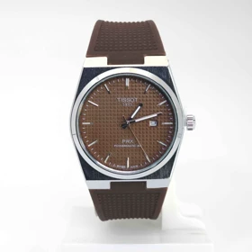 ساعت مچی مردانه تیسوت Tissot 1853 PRX تاریخ دار با ماندگاری رنگ بالا کد 3 (قهوه ای)