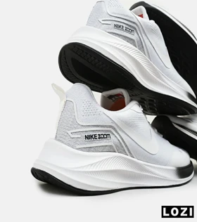 کفش کتانی مردانه و زنانه سفید مشکی Nike air zoom مدل 4543