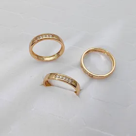 انگشتر ساده نگین‌دار ژوپینگ کد 535