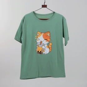 تیشرت گربه (سبز)