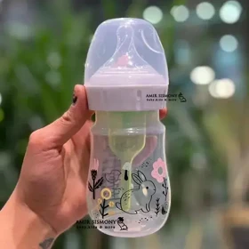 شیشه شیر 150 میل دکتر براون پهن طرح خرگوش