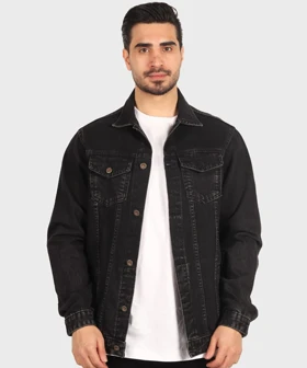 کت جین ذغالی ساده 0264