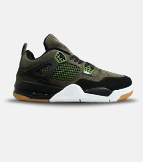 کتانی ساق‌دار بزرگ پا سبز مشکی Nike air jordan 4