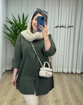مانتو شومیزی لینن کد 2090