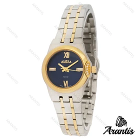 ساعت الکسا 2004z زنانه سیلور طلایی صفحه سورمه ای w-10142