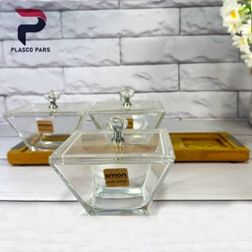 اردو خوری مربع 3 خانه پایه چوبی لیمون