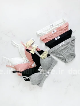 ست نیم‌تنه کاپ‌دار و شورت اسلیپ LUCKY GIRL