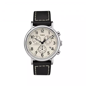 ساعت مچی مردانه تایمکس بند چرم مشکی کرنوگراف TW2R42800