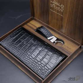 ست هدیه کیف پول و جاکلیدی چرم mrc1318-23