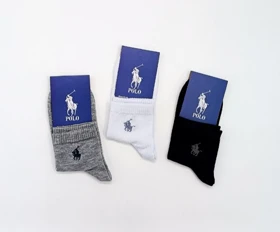 جوراب نیم ساق مردانه پولو پک 3 عددی