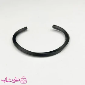 دستبند فلزی پیچ مردانه مدل مشکی مات کد 45