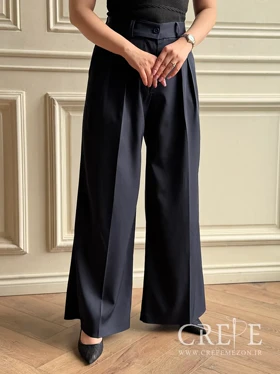 شلوار بگ پشت کش پیله دار قد 100