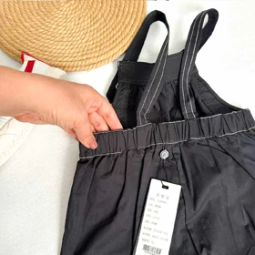 بیلر کتان بچه گانه مشکی وارداتی DINGYU