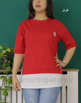 تیشرت لانگ دو رنگ