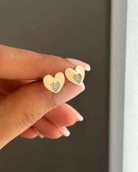 گوشواره میخی قلب آلیا ژوپینگ