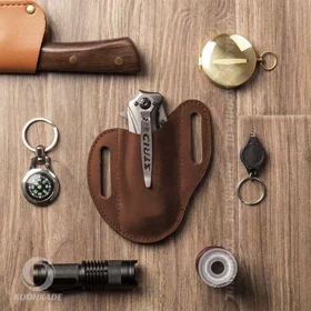 غلاف کمربندی چرمی چاقو (قهوه ای)