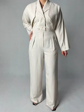 اورال کت یقه انگلیسی راه راه