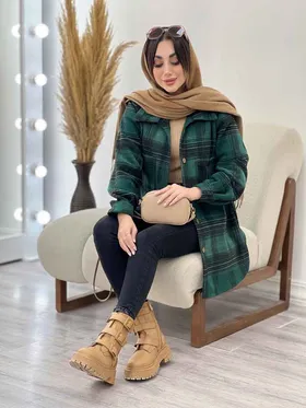 شکت چهارخونه دو جیب تبسم