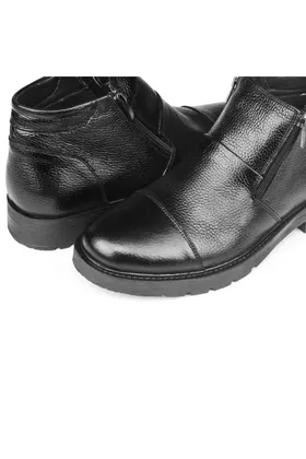 چکمه های روزانه چلسی مشکی زیره چرم اصل لیورپول زیپ‌دار بدون لغزش 8683249509217