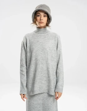 یقه اسکی دامن بافت