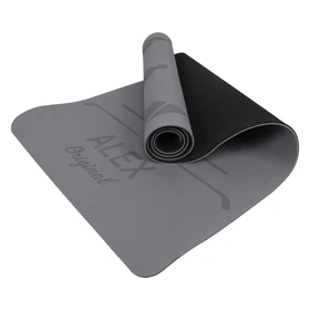 مت یوگا و پیلاتس الکس مدل Boo ضخامت 6 میلی متر (طوسی مشکی)