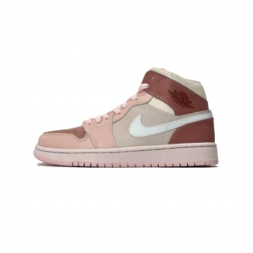 کفش روزمره جردن 1 ساق‌دار صورتی کیفیت مستر