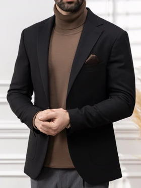 کت دودکمه مشکی کدc212