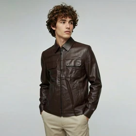 کاپشن چرم (6653)