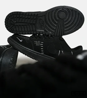 کفش کتانی مردانه و زنانه مشکی نایک NIKE jordan Vodoo